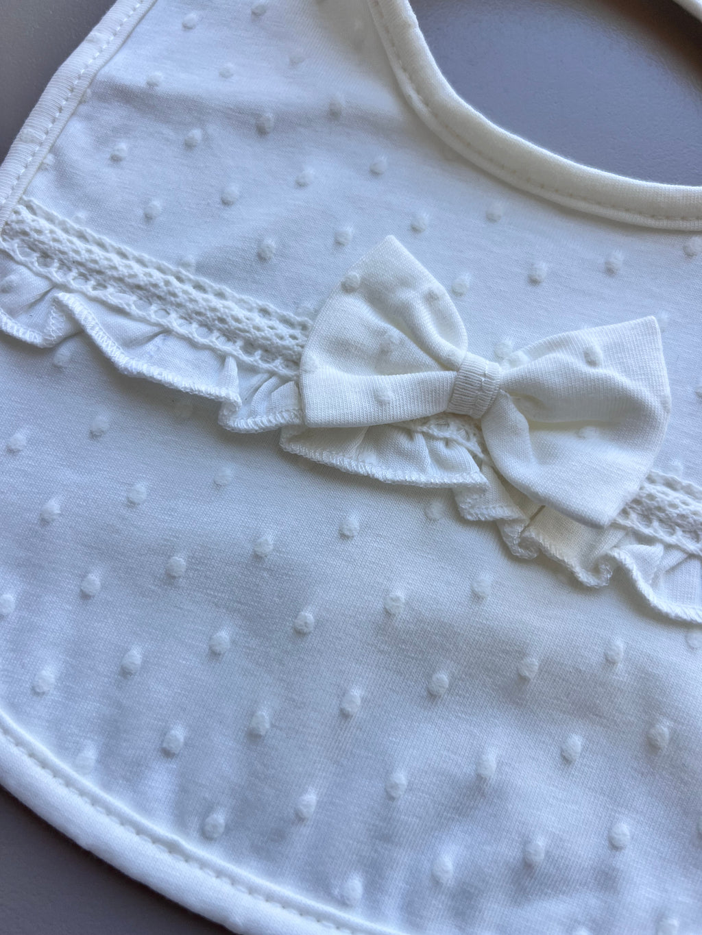 Off-White Papillon Cotton Bib 1 Piece