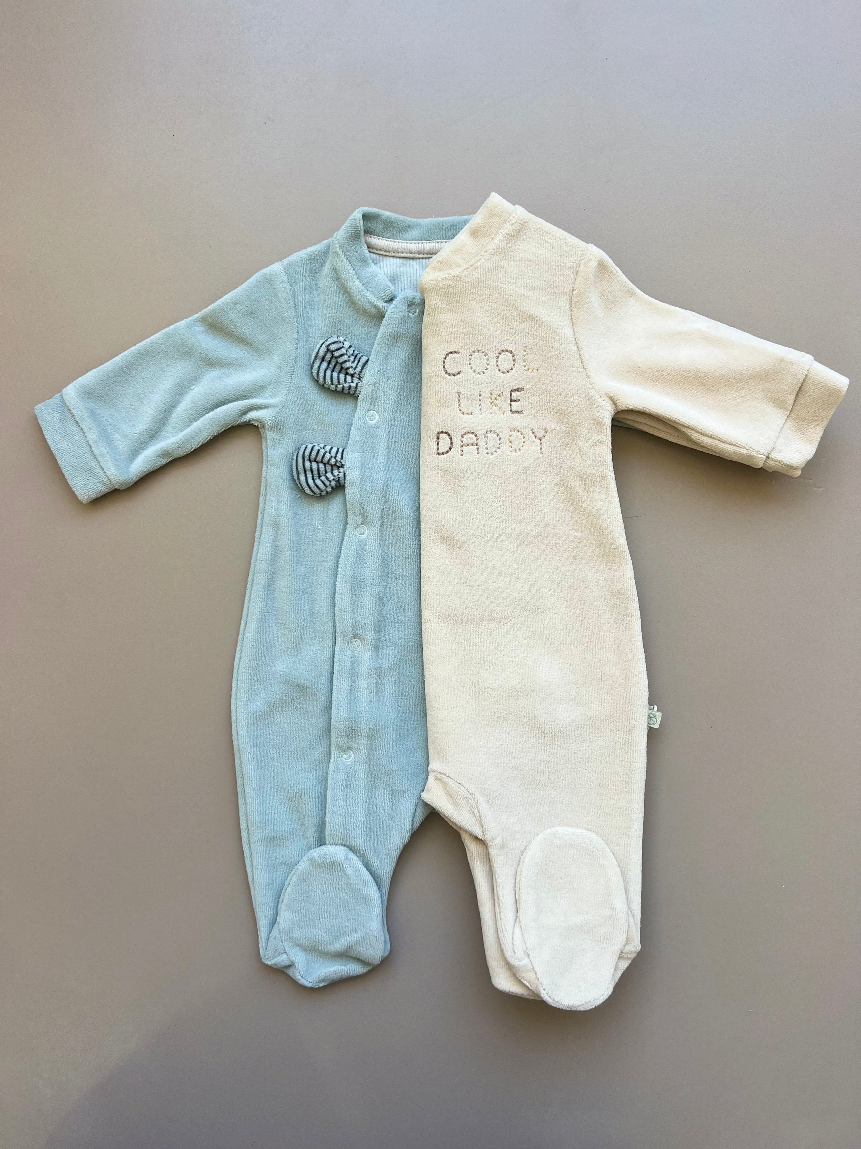 GOTS™ Certified Organic Cotton Velvet Overall With Snap Buttons