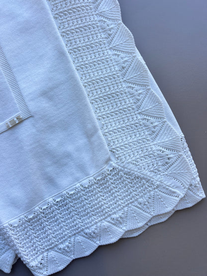 Off-White Organic Cotton Blanket