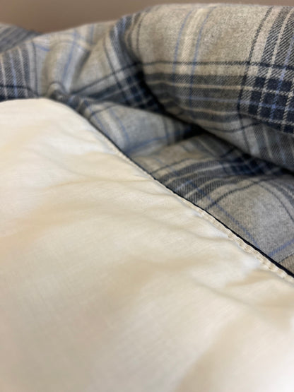 Grey And Blue Cotton Quilt