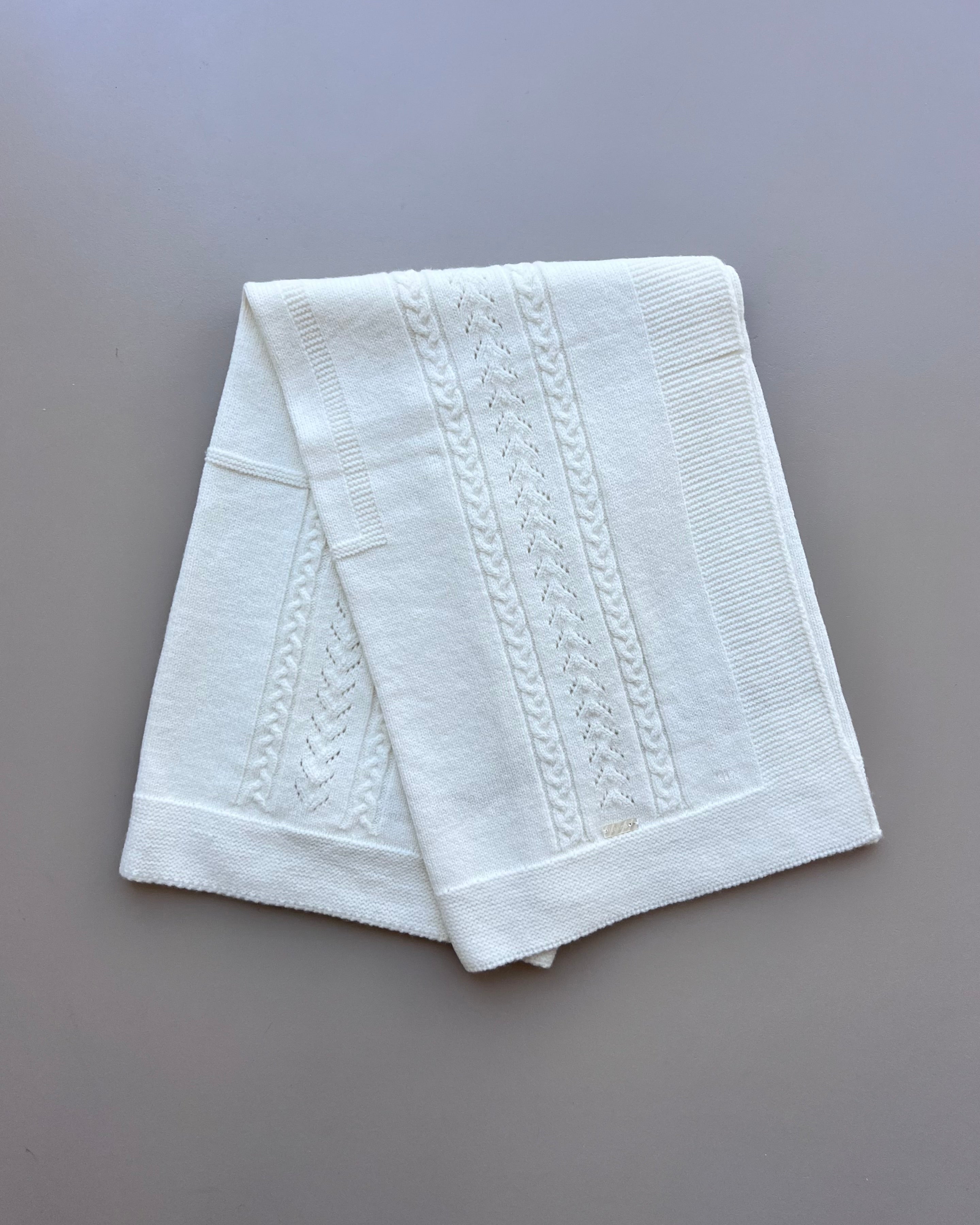 Off-White Natural Wool Blanket