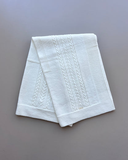 Off-White Natural Wool Blanket