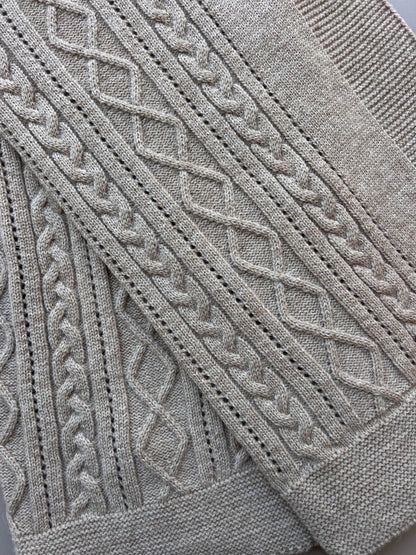 Brown Natural Wool Blanket