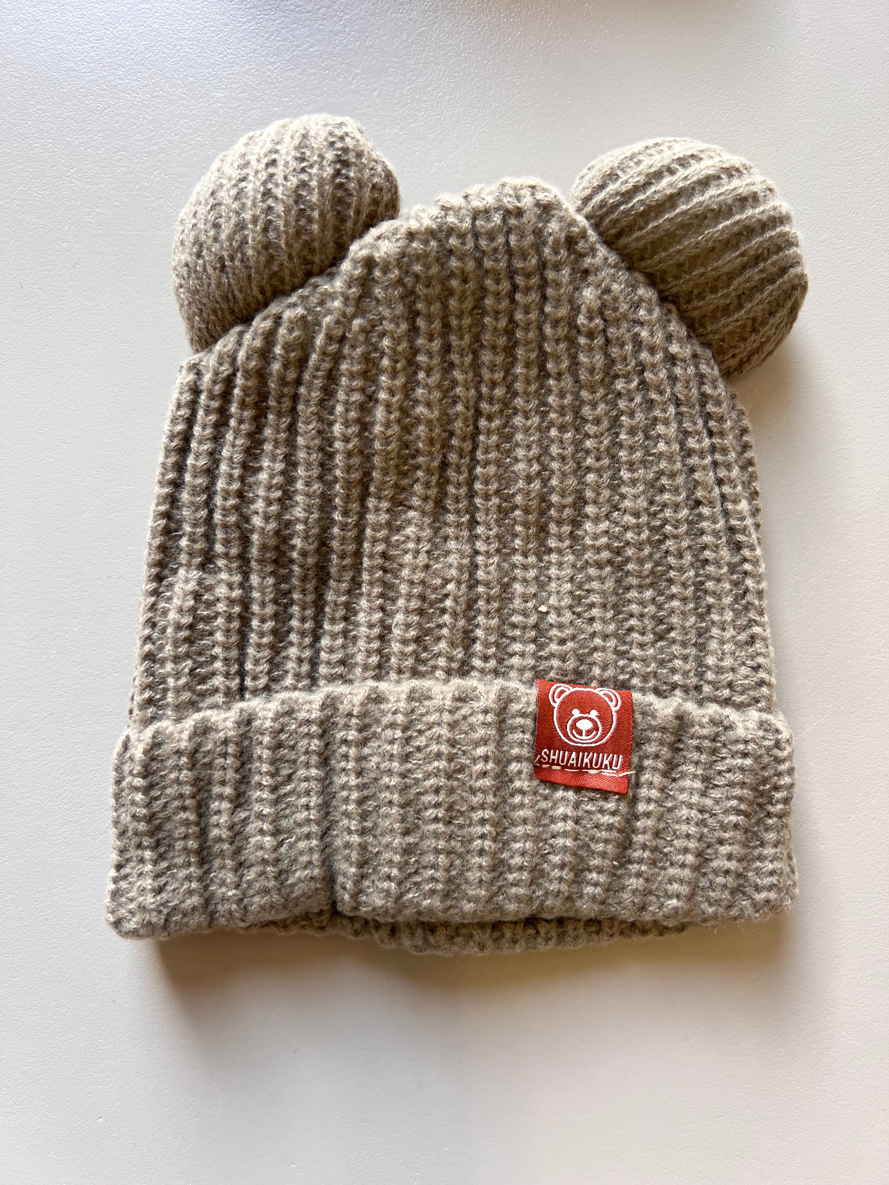 Thick Wool Fleece Bear Bonnet