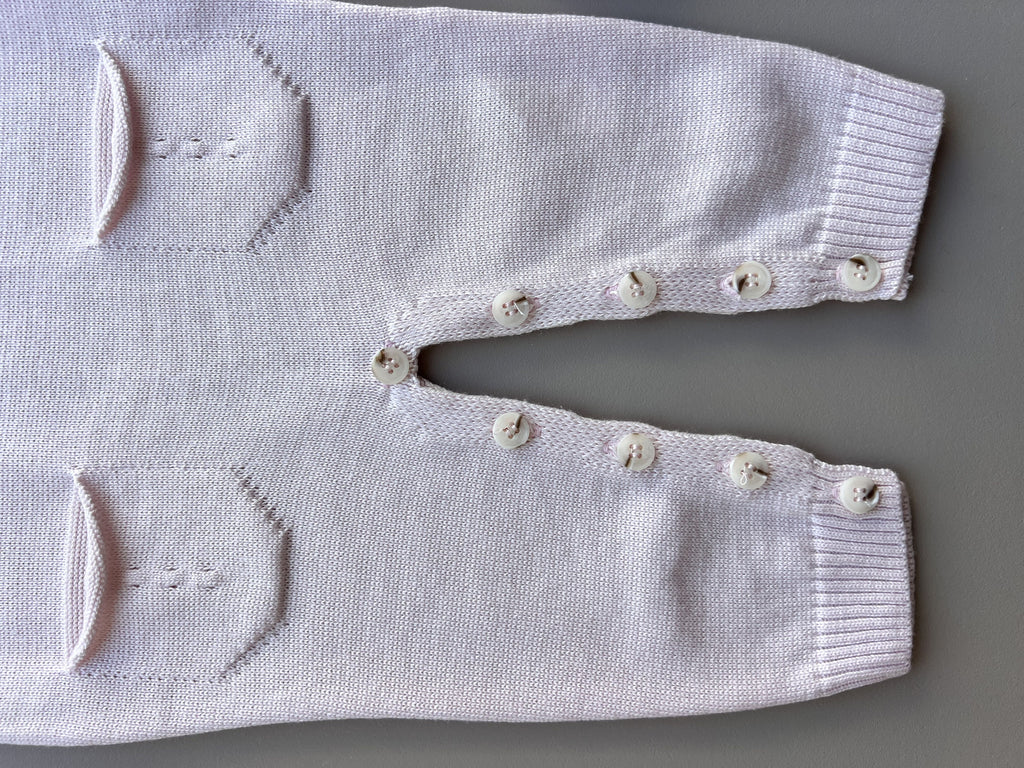 Pink Cotton Polo Overall With Socks