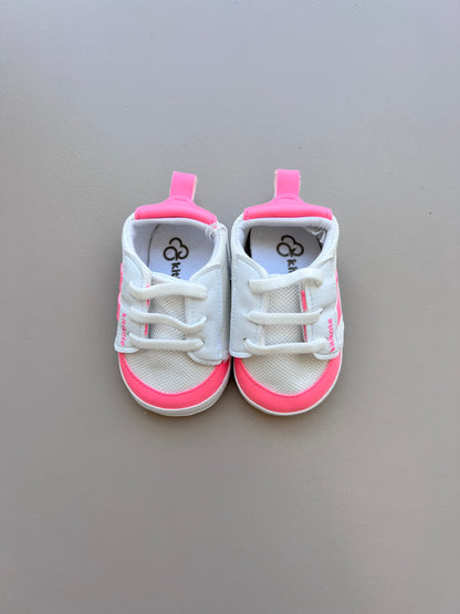White And Pink Baby Sneakers