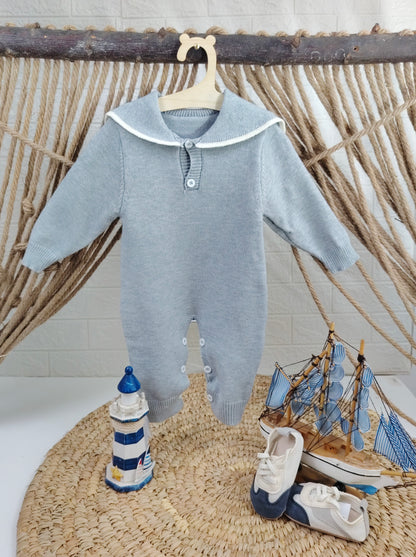 Grey Large Collar Overall