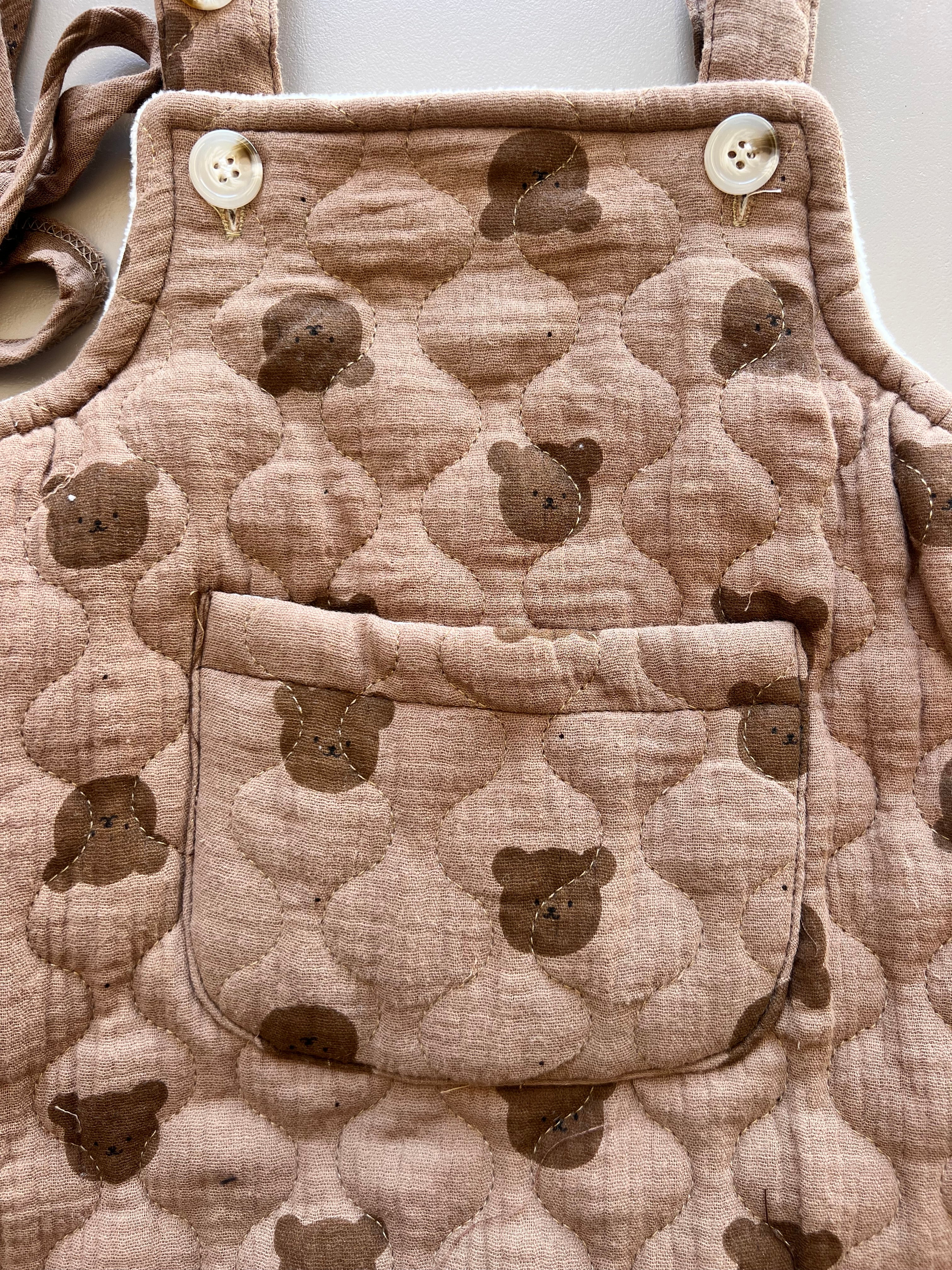 Teddy Fleece Winter Salopettes With Hat