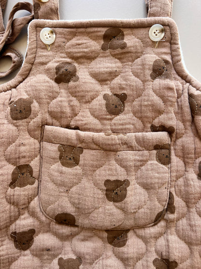 Teddy Fleece Winter Salopettes With Hat