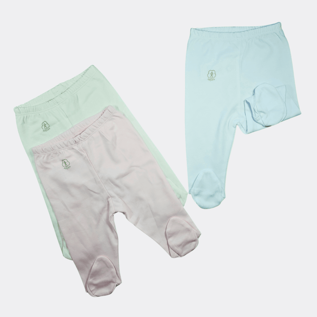 GOTS™ Certified Organic Cotton Footed Pants - La Farandole Paris