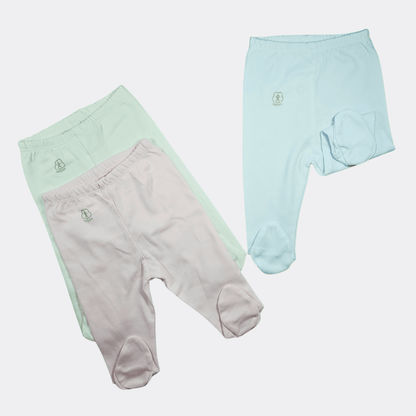 GOTS™ Certified Organic Cotton Footed Pants - La Farandole Paris