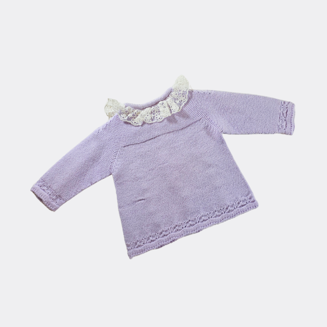 Purple/White Kashkash Natural Wool Set