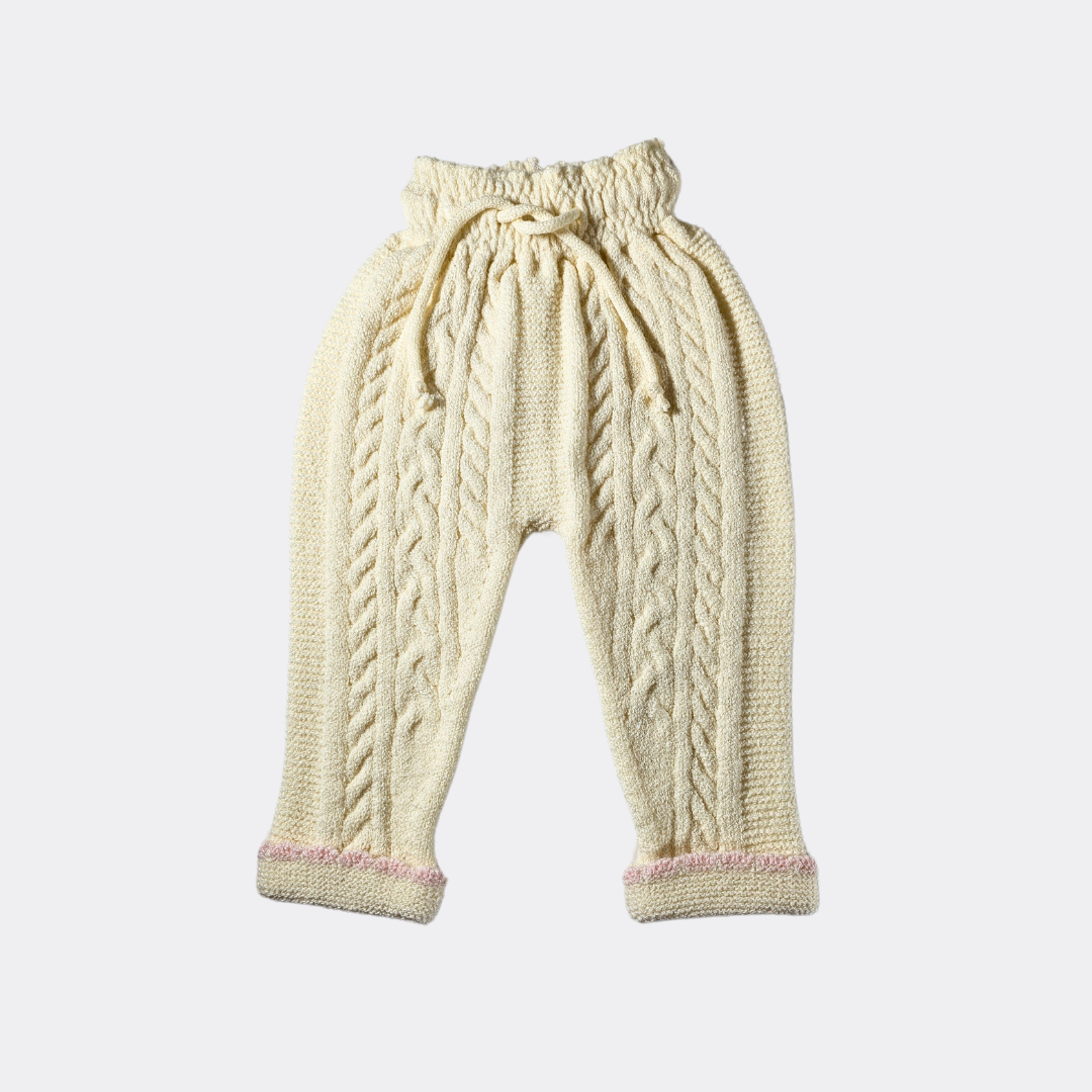 Off White/Pink Natural Wool Set