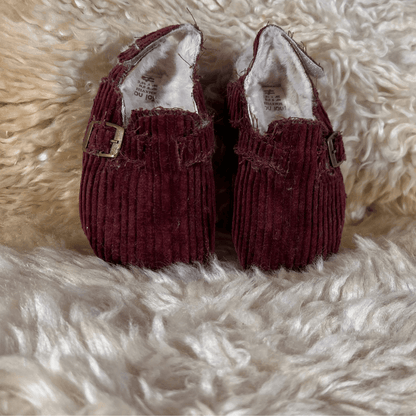 Burgundy Velvet Shoes - La Farandole Paris