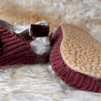 Burgundy Velvet Shoes - La Farandole Paris
