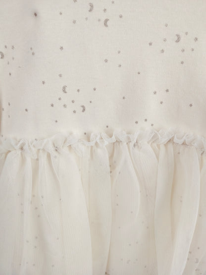 Off-White Tulle Romper Dress