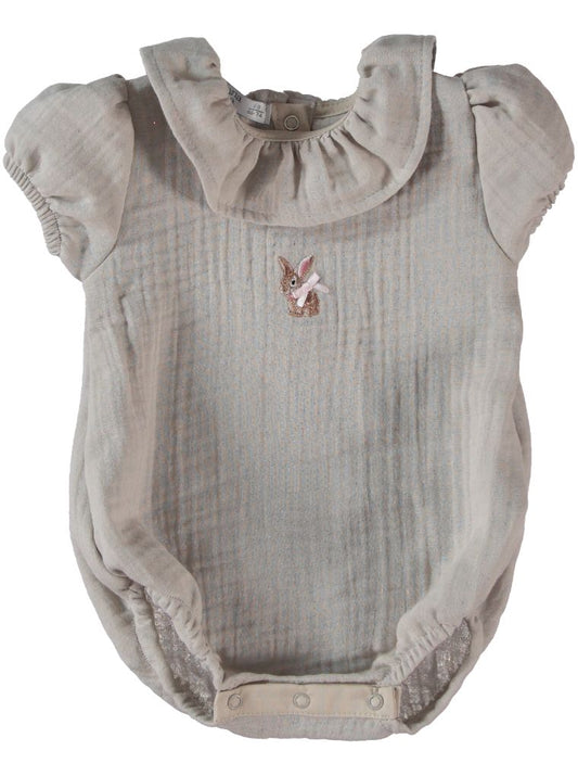 Greige Linen Romper