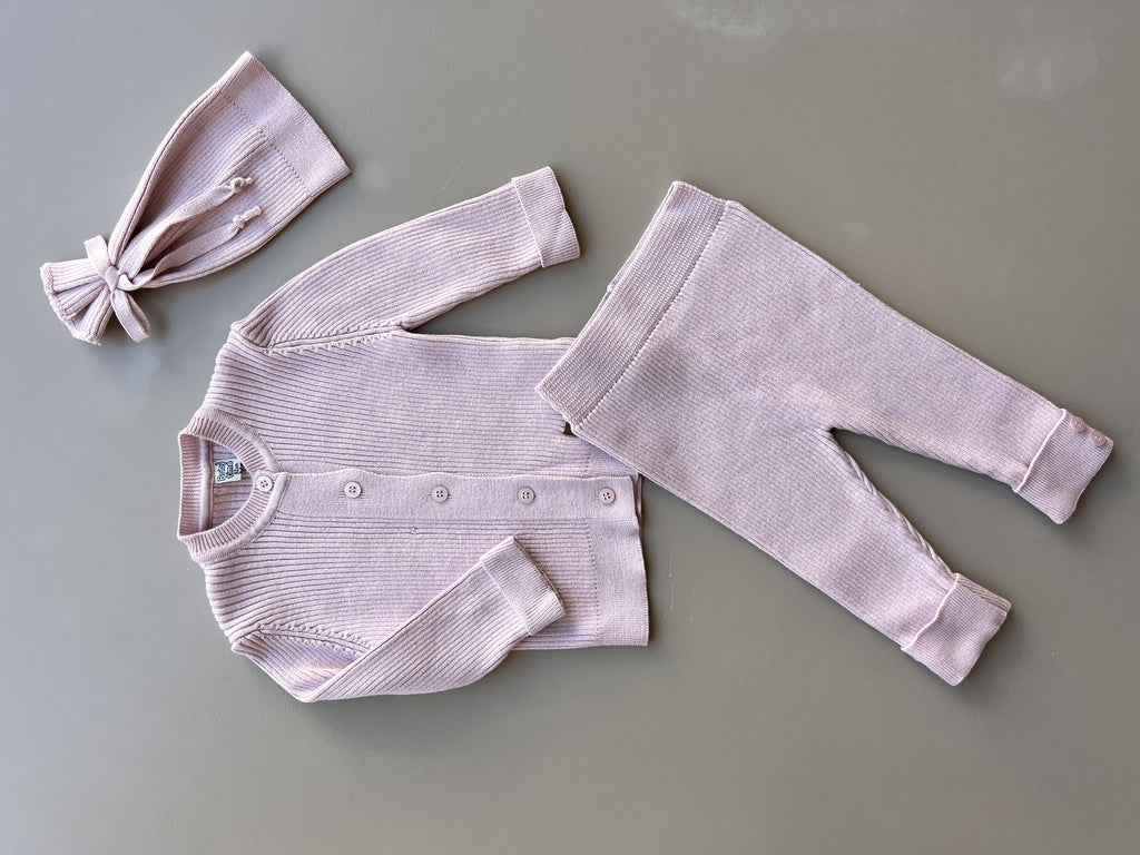100% Cotton 3 Pcs Set With Buttons
