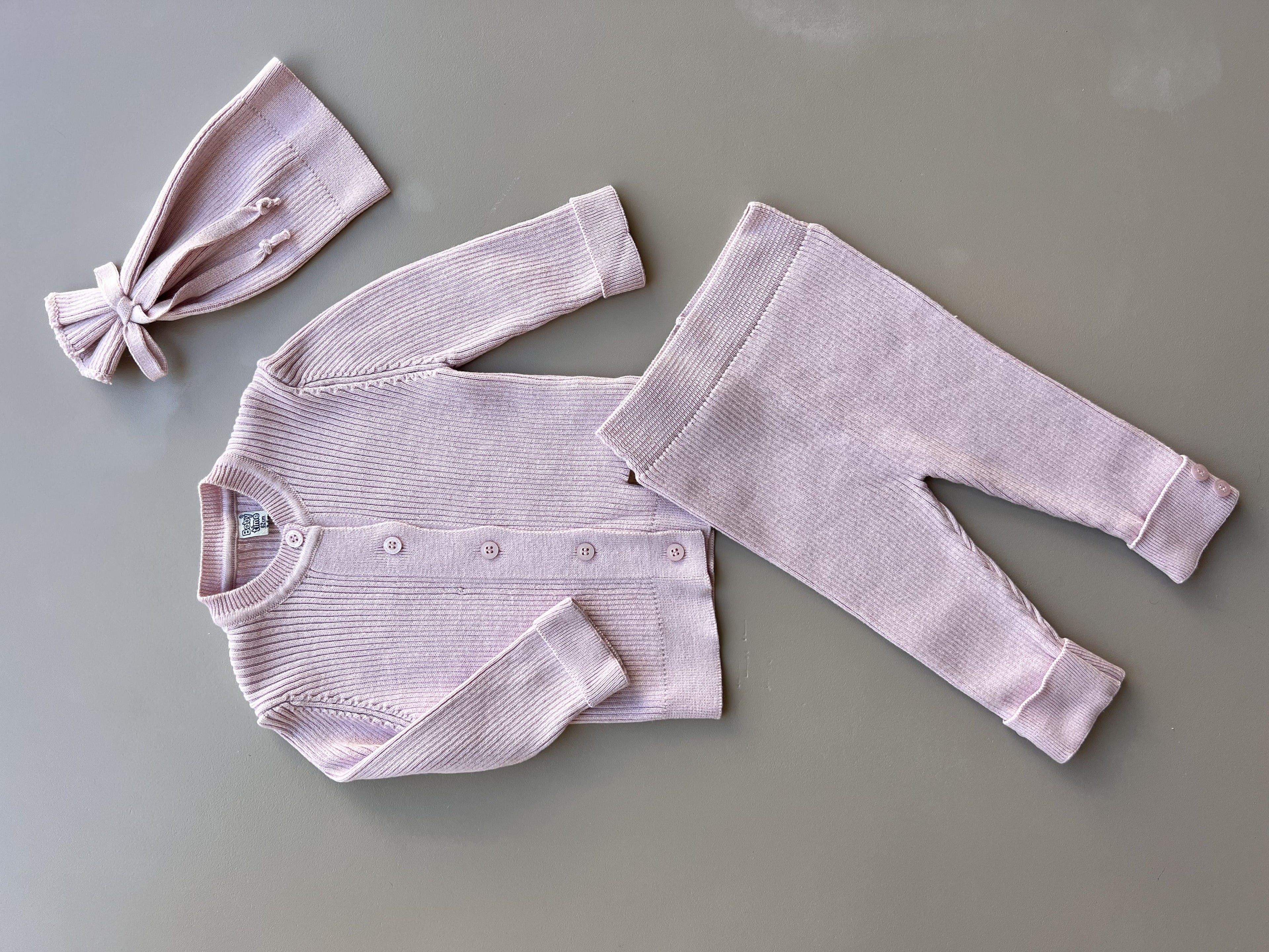 100% Cotton 3 Pcs Set With Buttons