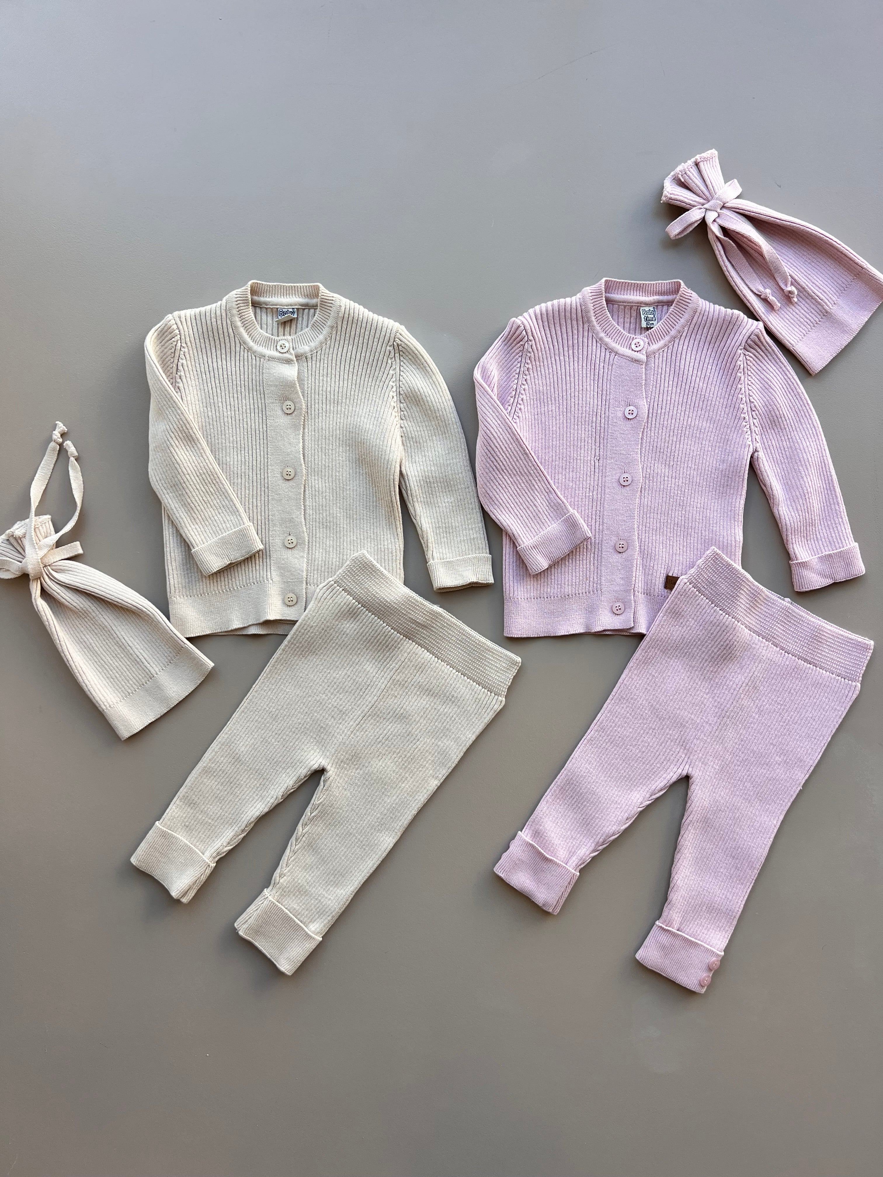 100% Cotton 3 Pcs Set With Buttons