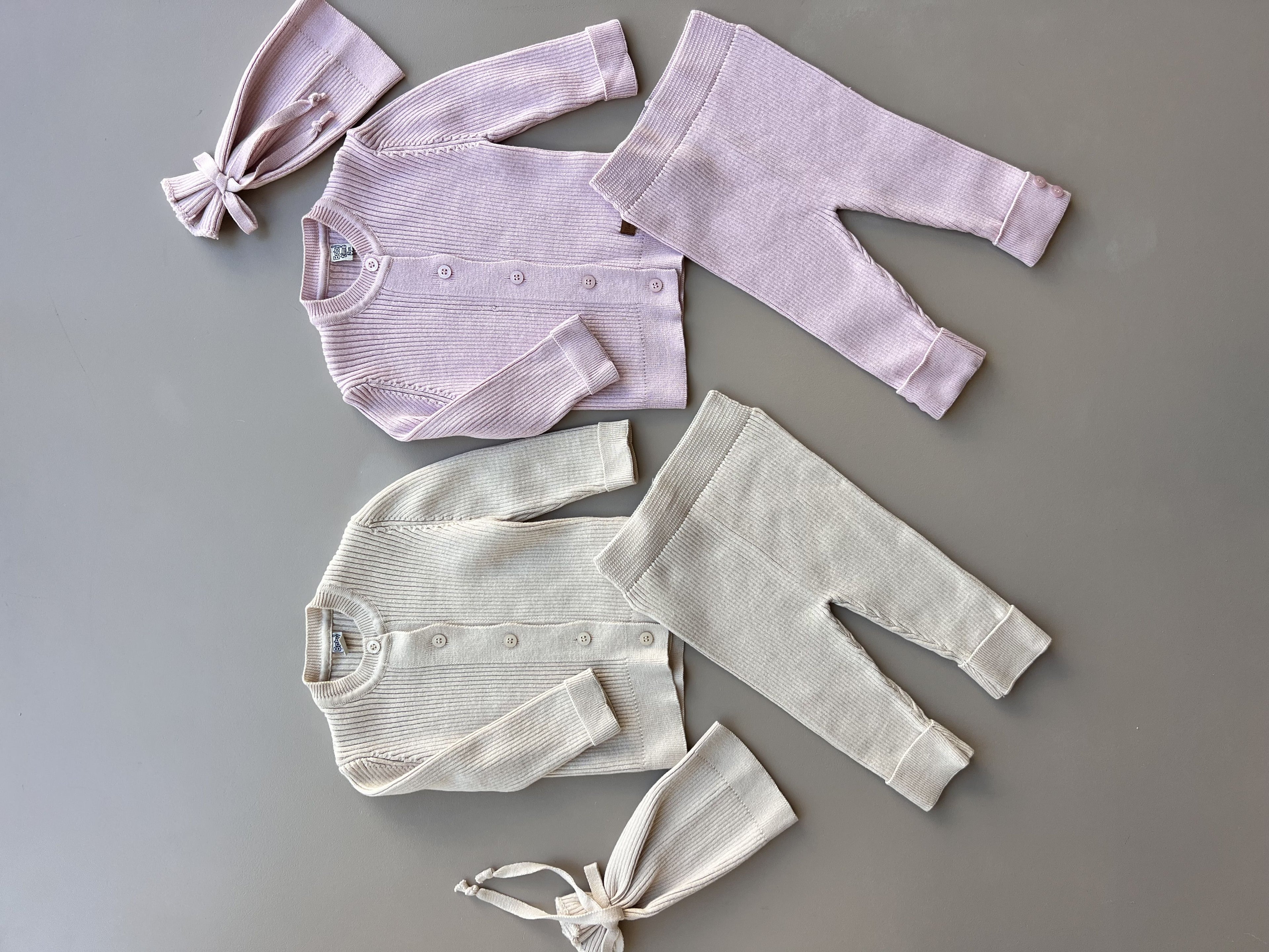 100% Cotton 3 Pcs Set With Buttons