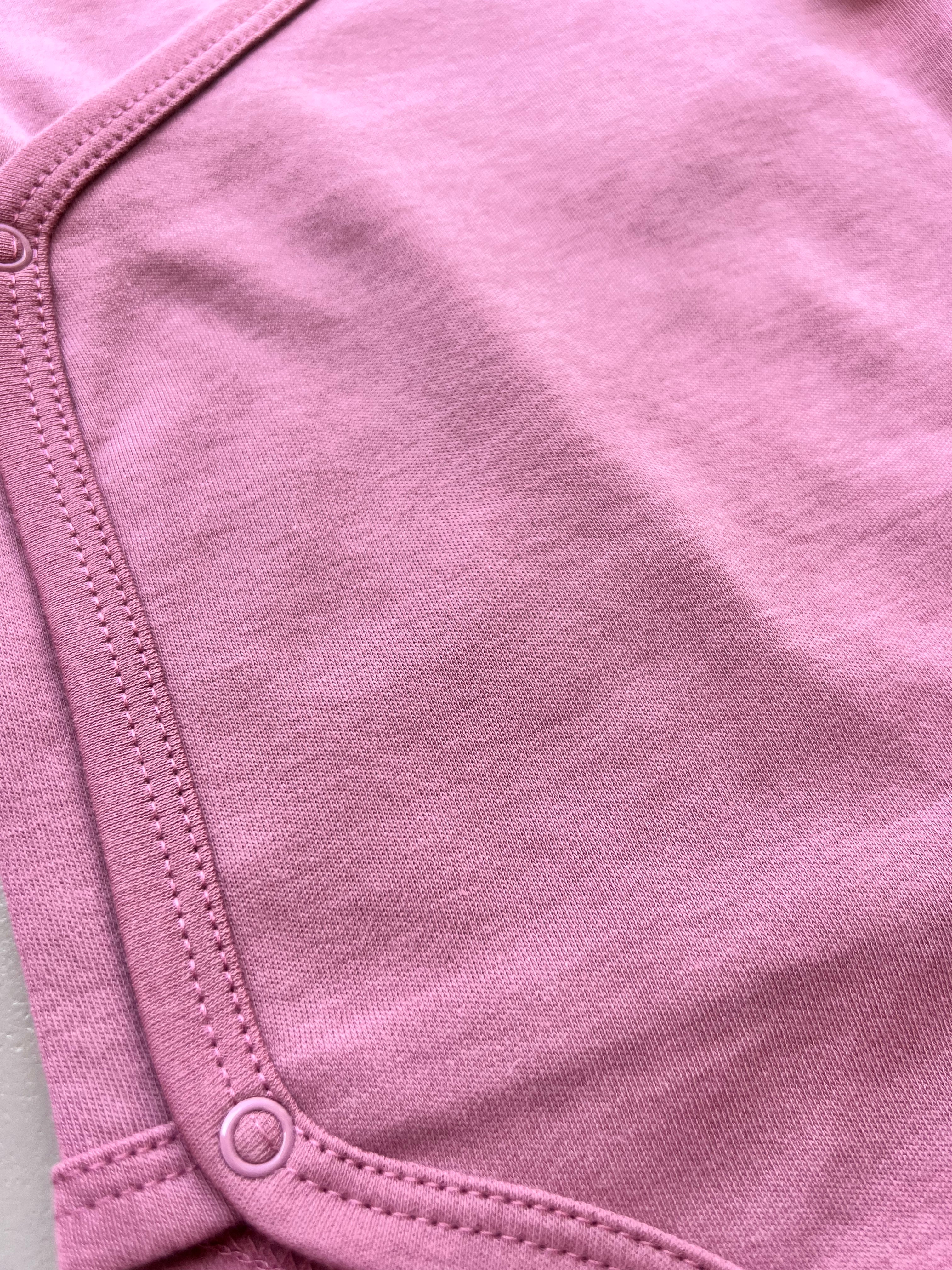 Pink & Purple GOTS™ Certified Organic Cotton Bunny Double Breasted Body 3 Pcs Set