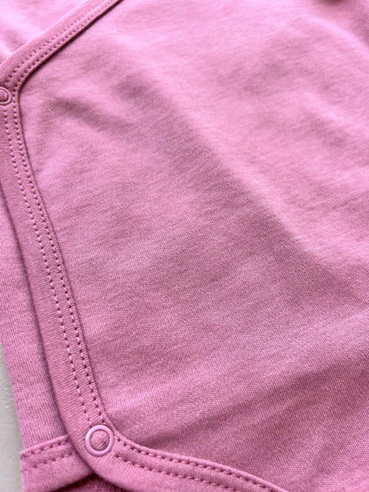 Pink & Purple GOTS™ Certified Organic Cotton Bunny Double Breasted Body 3 Pcs Set