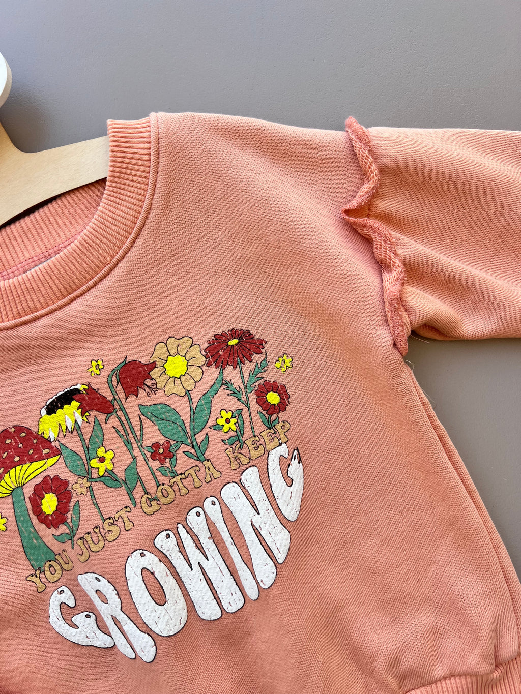 Orange Flowers Oversize Top