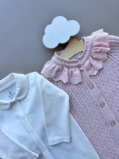 Merino Wool Ruffles Hospital Set 5 Pcs