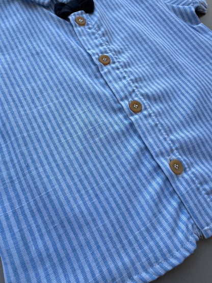 Blue & White GOTS™ Certified Organic Cotton Shirt