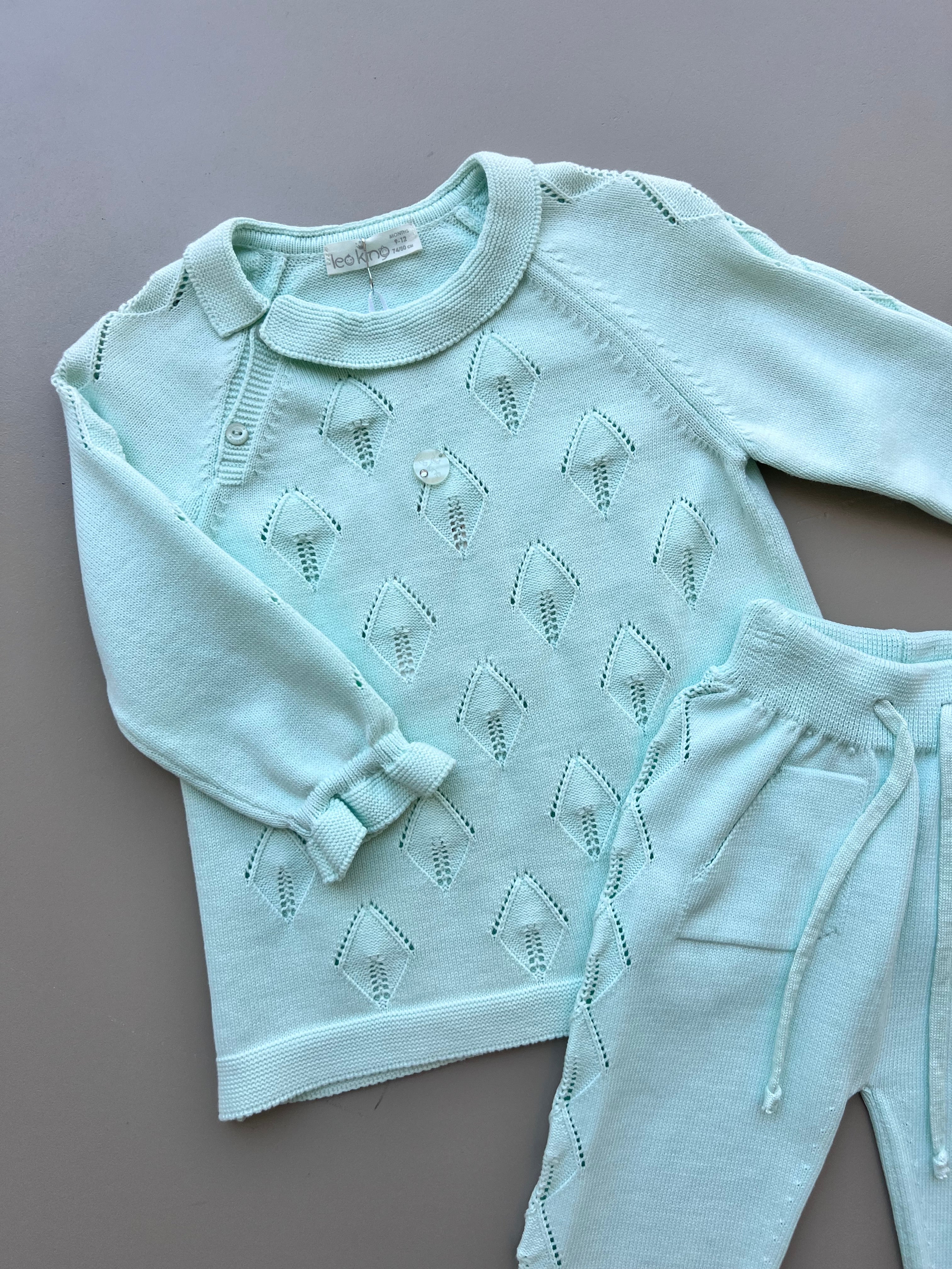 Mint Green Organic Cotton Set 2 Pcs