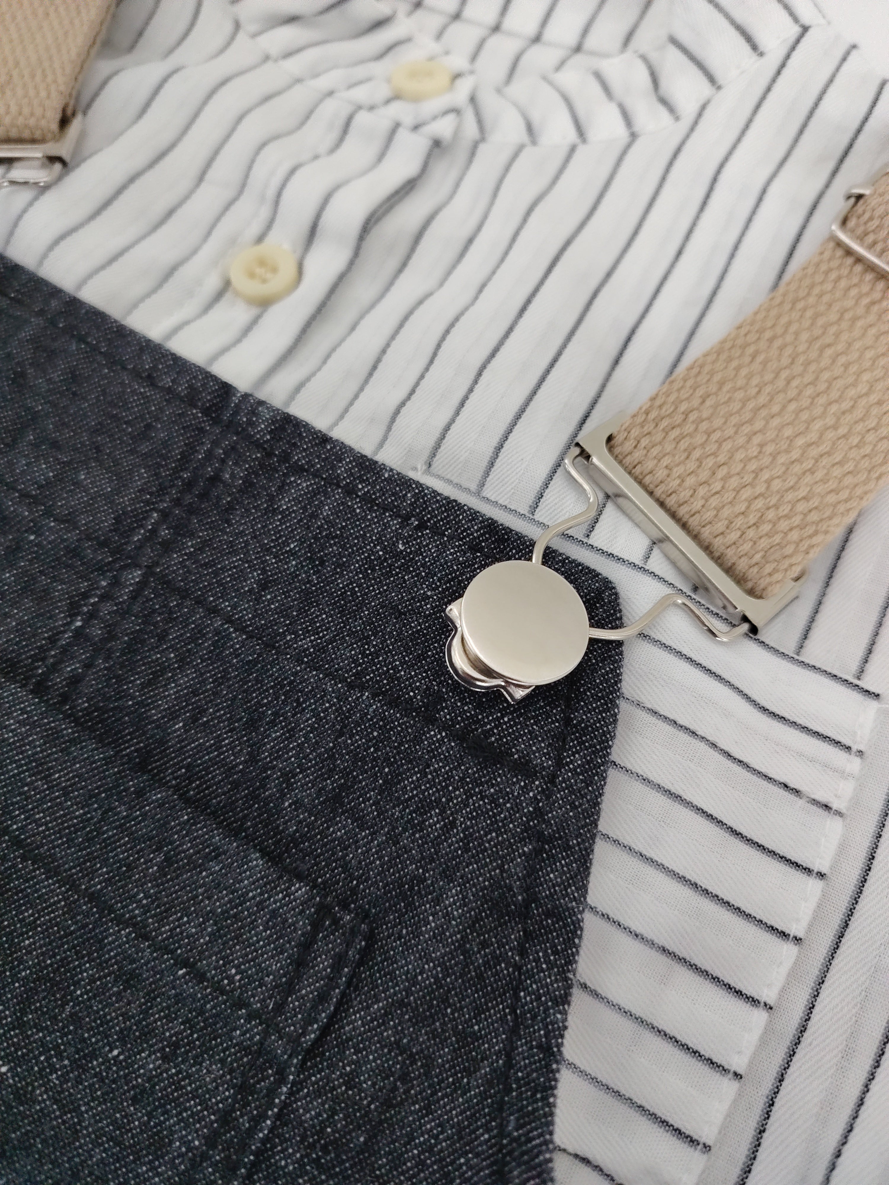 Stripped Overall Shirt