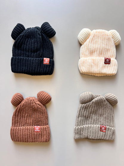 Thick Wool Fleece Bear Bonnet
