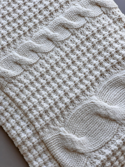 Off-White Thick Wool Fur Inside Blanket