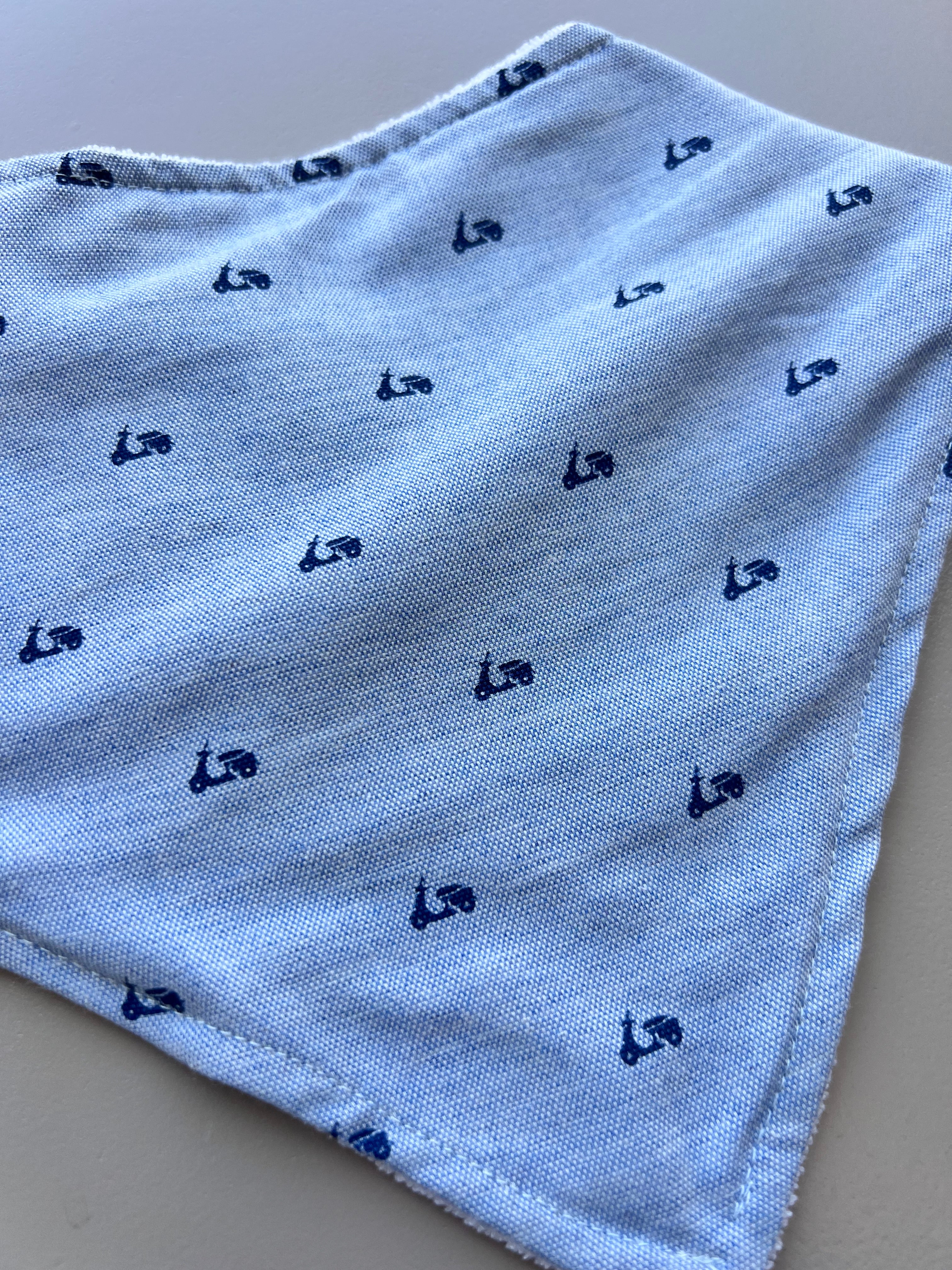Blue 1 Piece Cotton Bib
