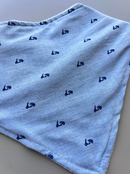 Blue 1 Piece Cotton Bib
