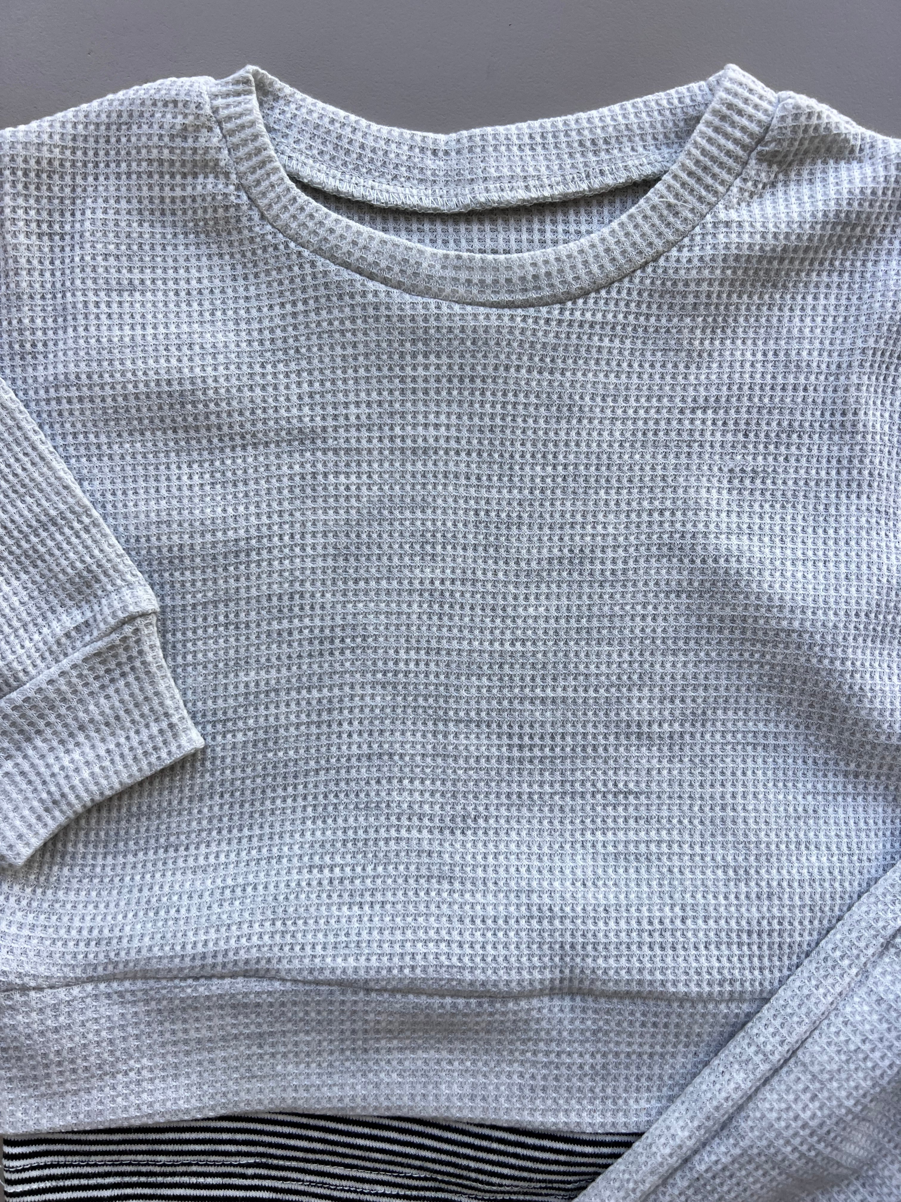 Gray Waffle Pyjama 2 Pcs Set