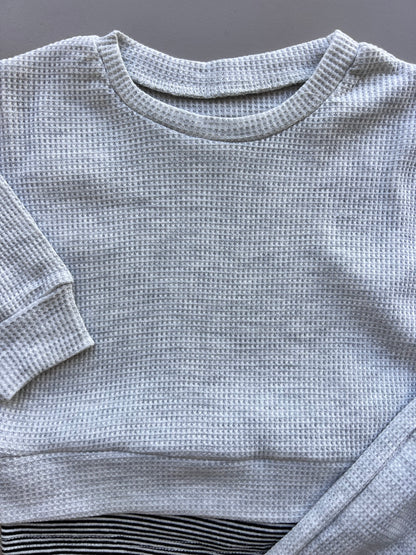 Gray Waffle Pyjama 2 Pcs Set