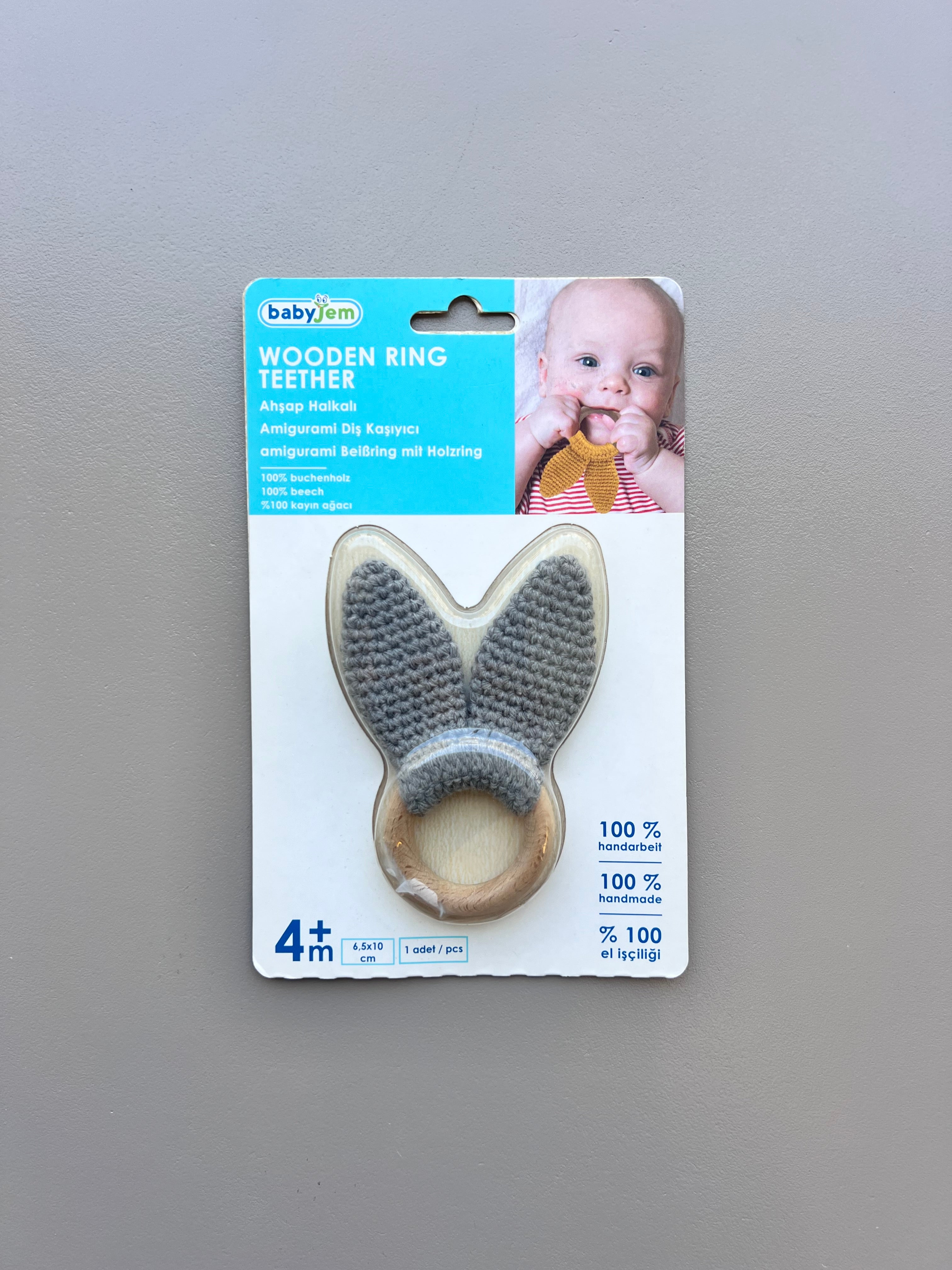Gray Wooden Teether