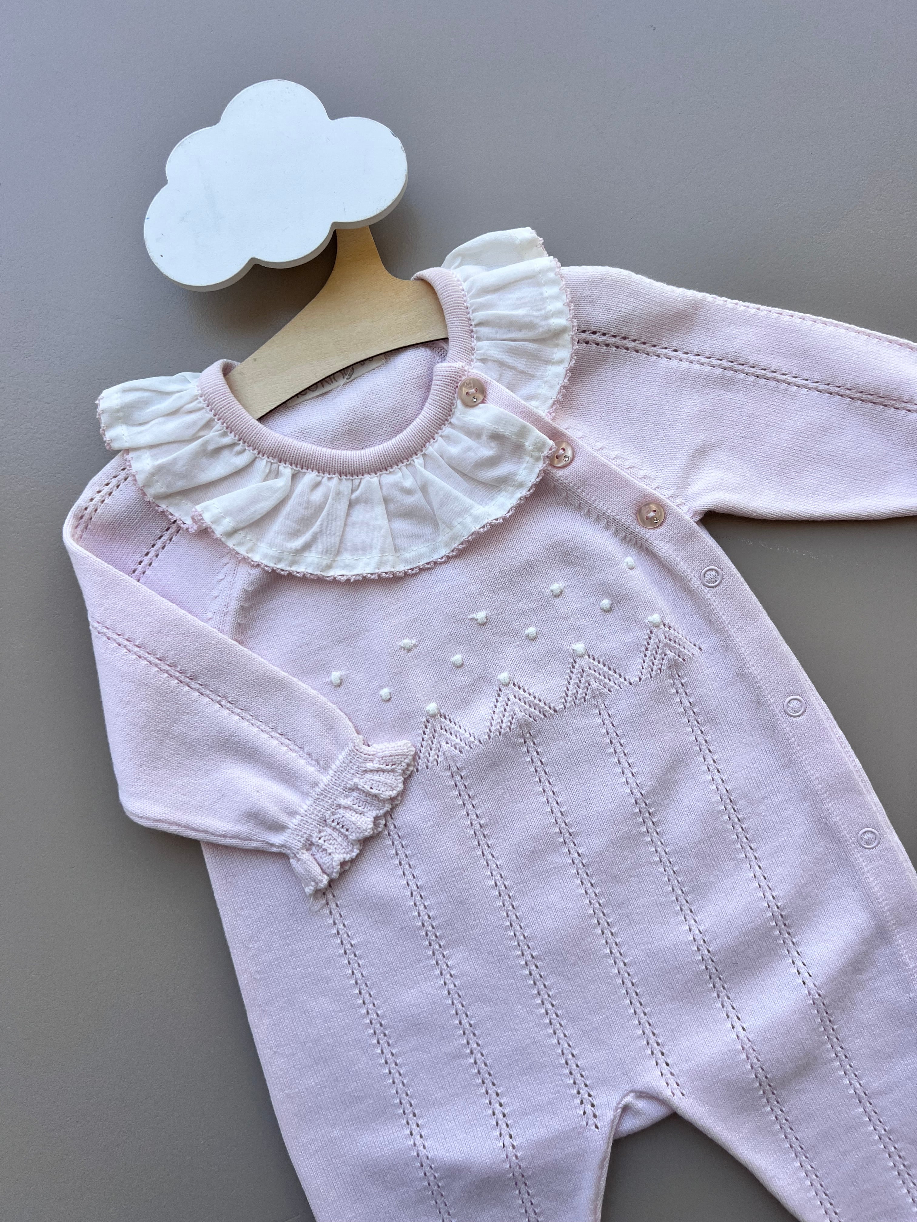 Organic Cotton Dotted Ruffles Overall