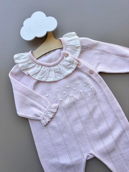Organic Cotton Dotted Ruffles Overall