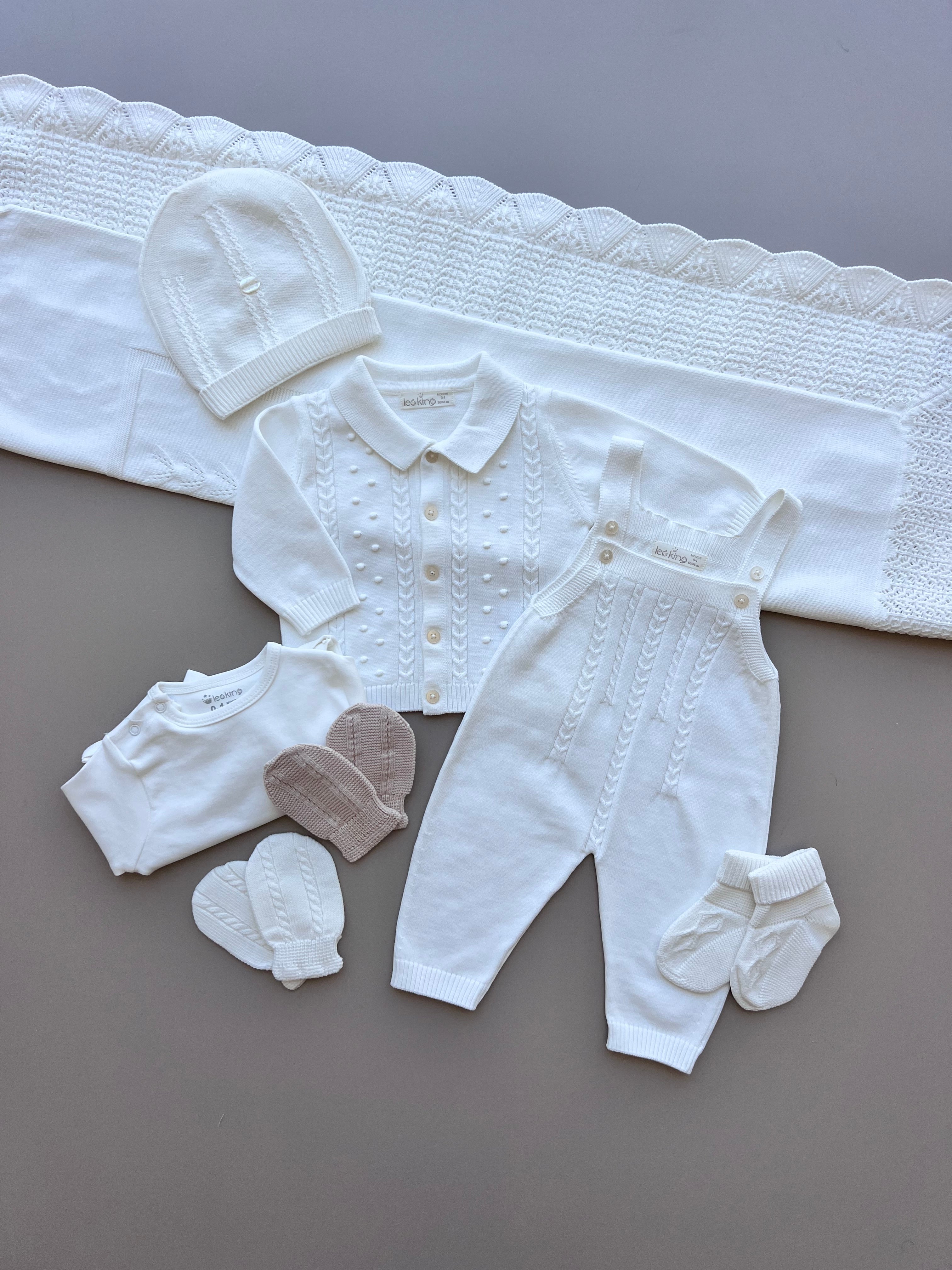 Off-White Polo Salopettes Organic Cotton Hospital Set 8 pcs