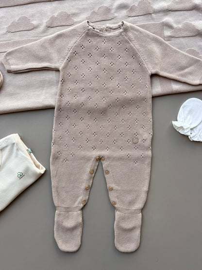 Brown Cotton Footed Overall Hospital Set 5 Pcs