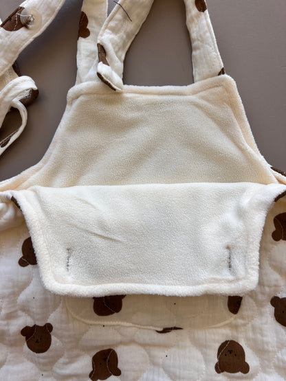 Teddy Fleece Winter Salopettes With Hat