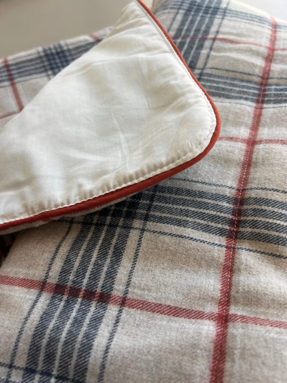 Navy And Red Baby Quilt
