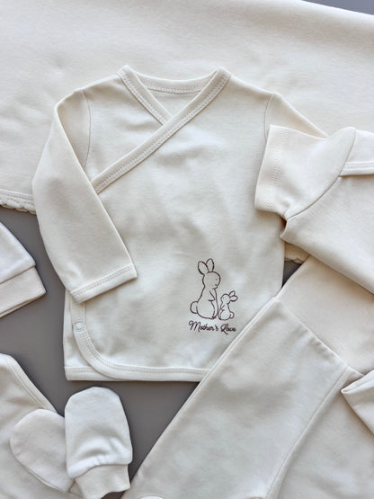 Beige Organic Cotton 10 Pieces Hospital Set