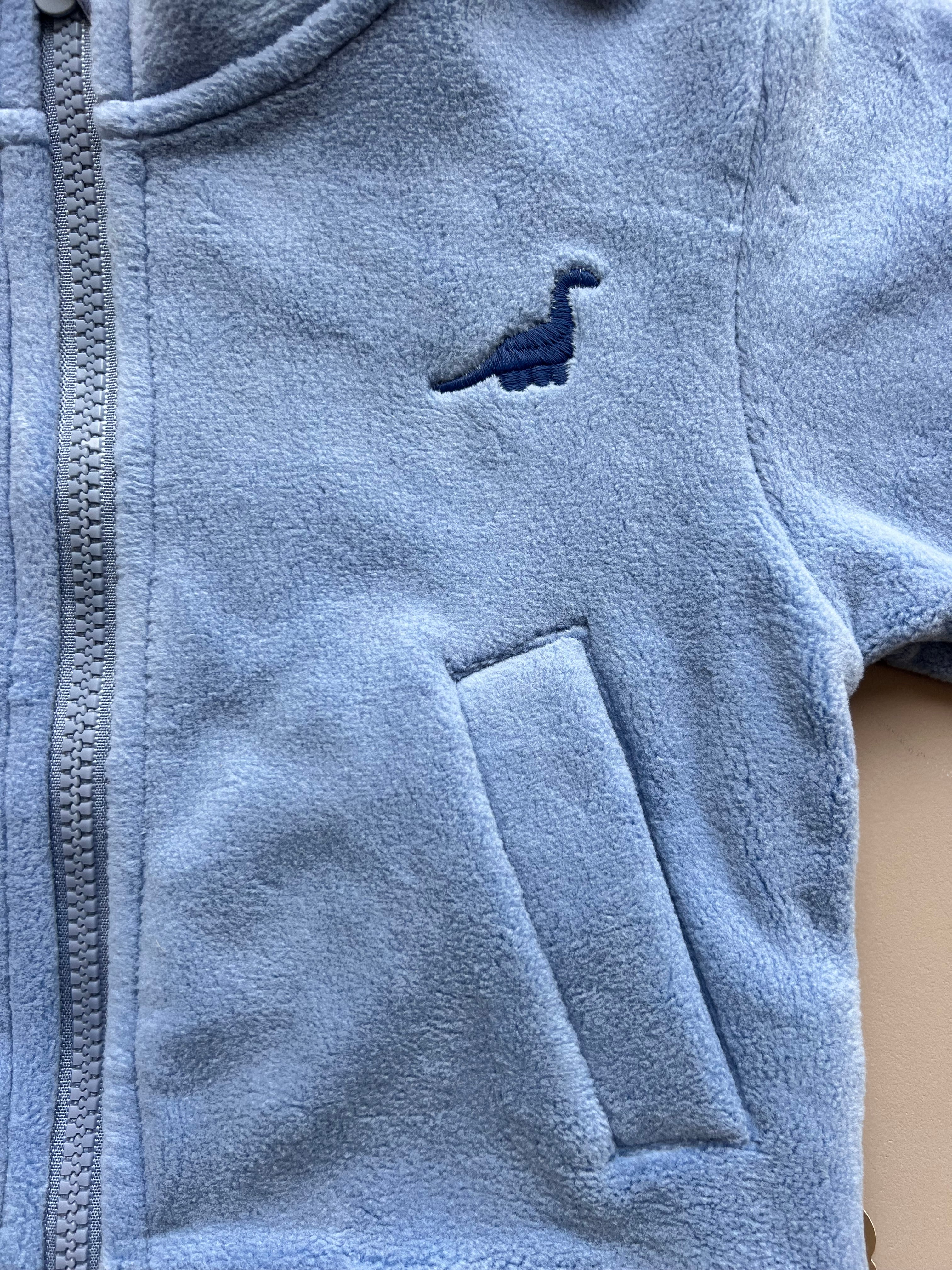 Blue Dinosaur Fur Jacket