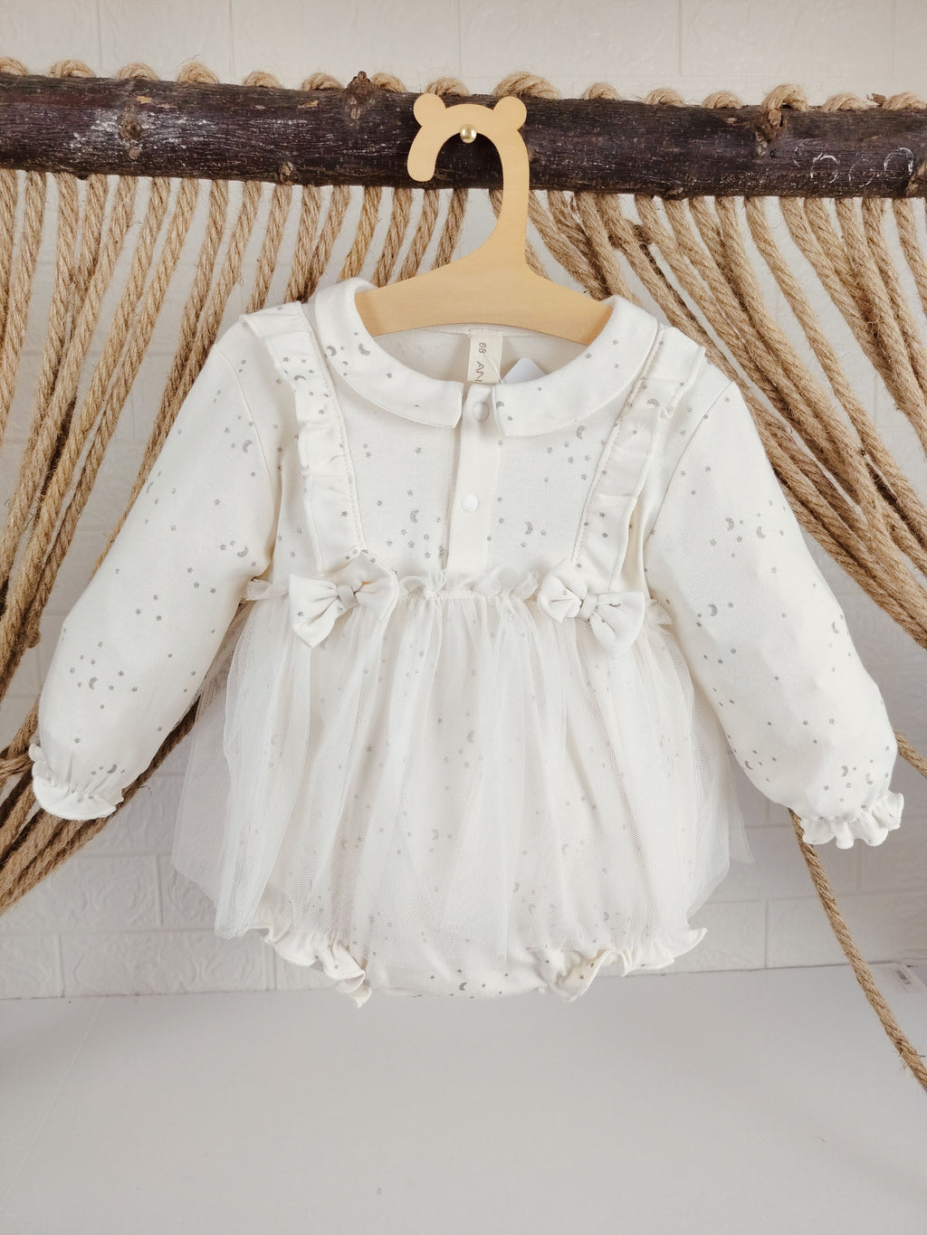 Off-White Tulle Romper Dress