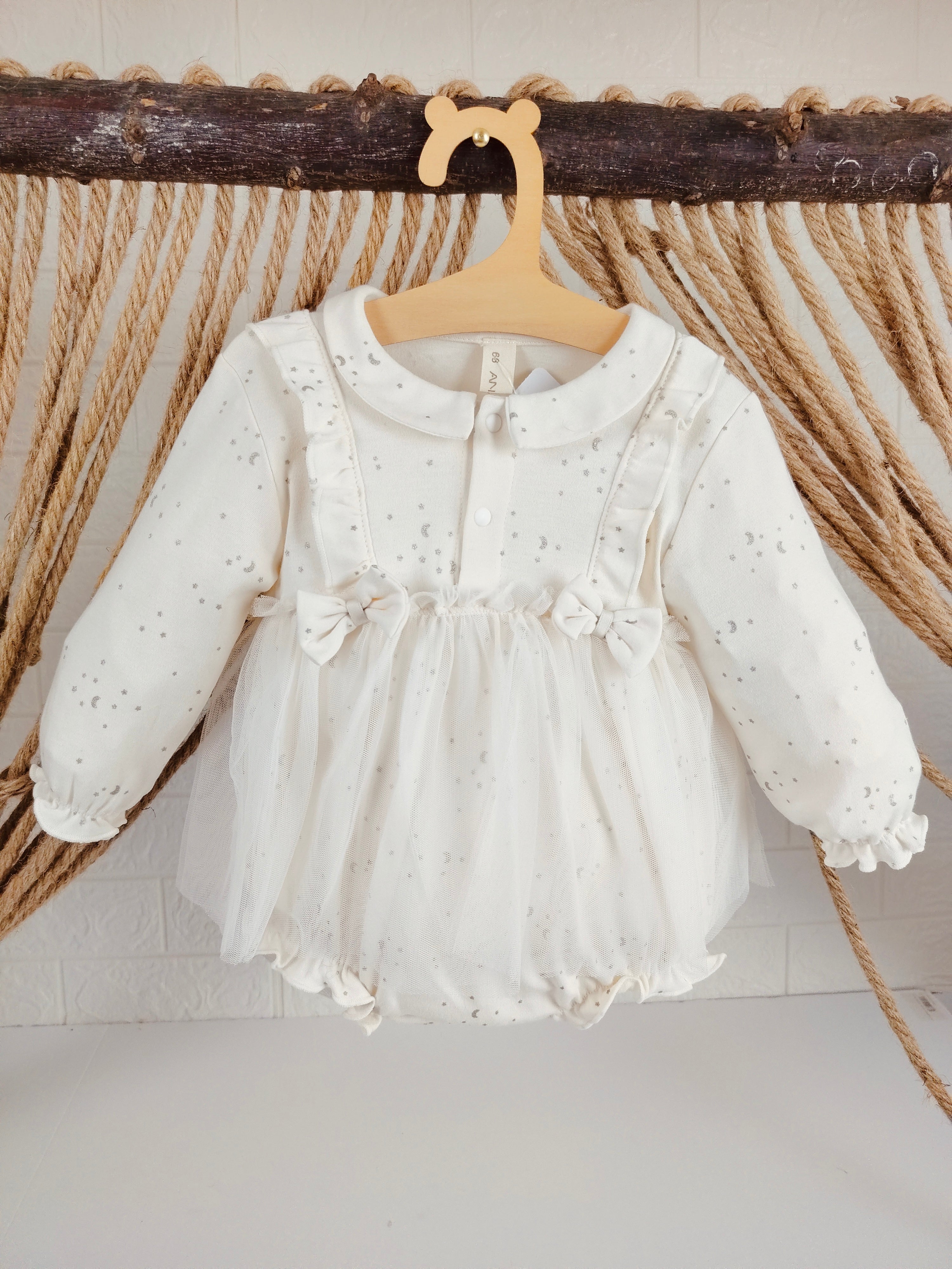 Off-White Tulle Romper Dress