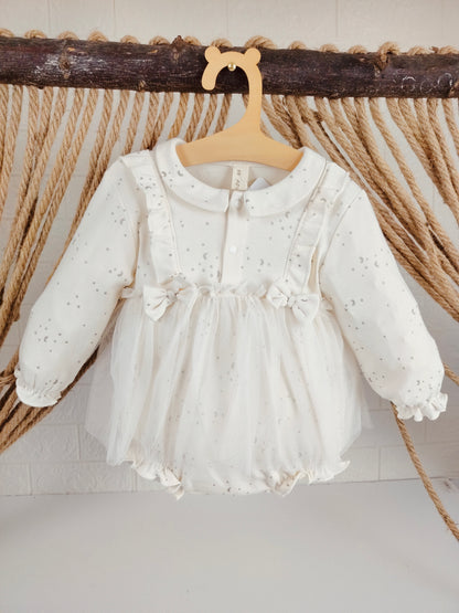 Off-White Tulle Romper Dress
